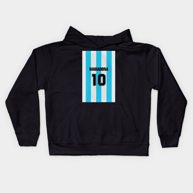 MARADONA JERSEY / 1986 WORLD CUP ARGENTINA Kids Hoodie by Jey13